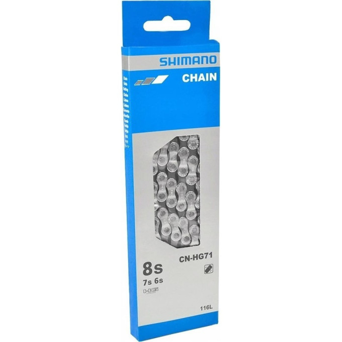 Цепь SHIMANO HG71, 6/7/8 скоростей, 116 звеньев, ампульный пин (1 шт) ECNHG71T116I