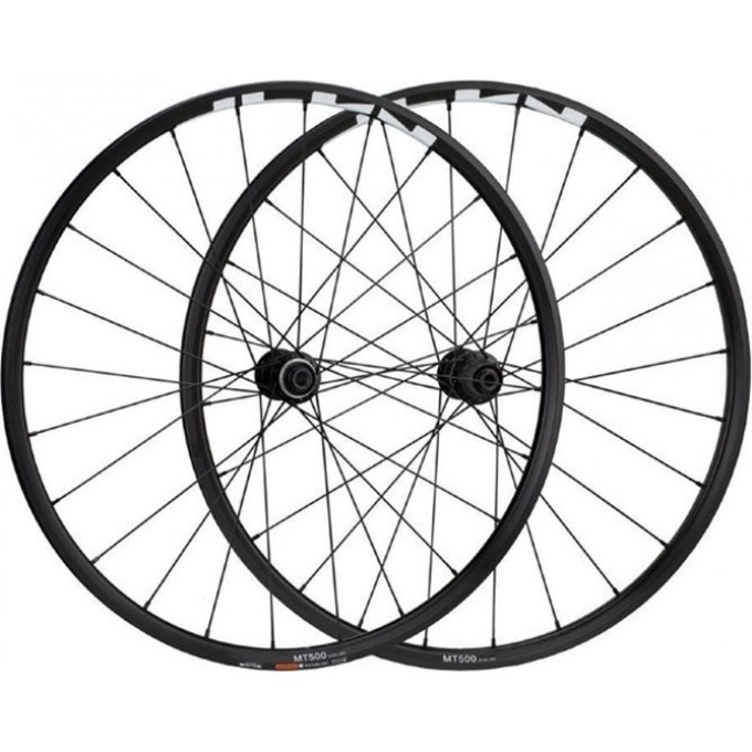 Комплект колес SHIMANO MT-500-B, переднее и заднее, F:15/R12 мм E-THRU, 27,5